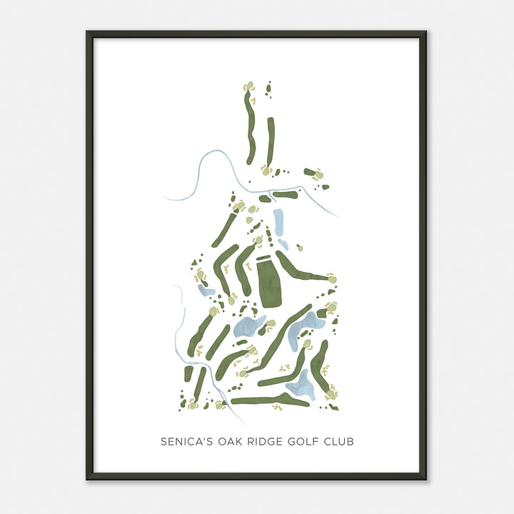 Print of Senica'S Oak Ridge Golf Club Modern Map