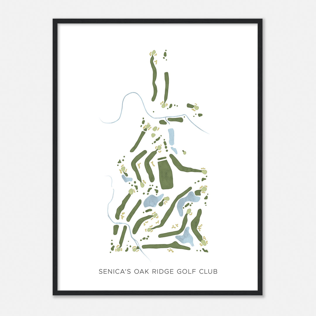 Print of Senica'S Oak Ridge Golf Club Modern Map