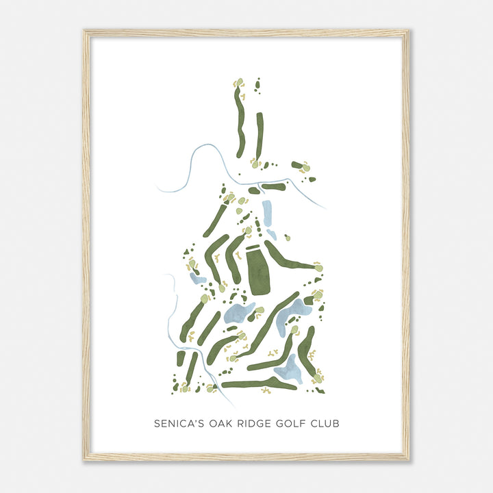 Print of Senica'S Oak Ridge Golf Club Modern Map