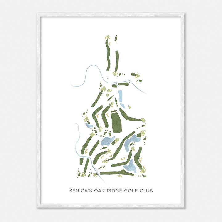 Print of Senica'S Oak Ridge Golf Club Modern Map