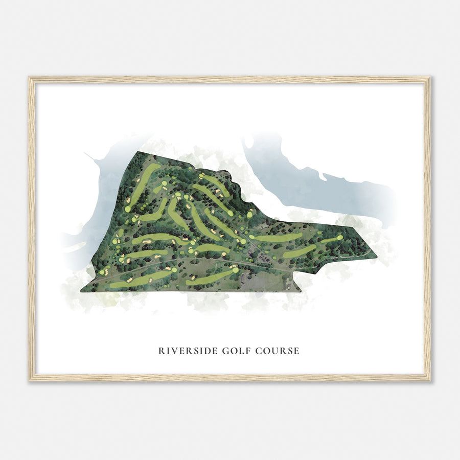 Print of Riverside Golf Course Classic Map