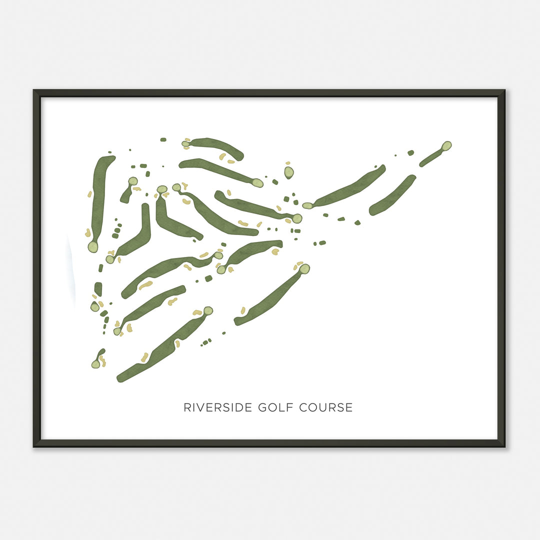 Print of Riverside Golf Course Modern Map