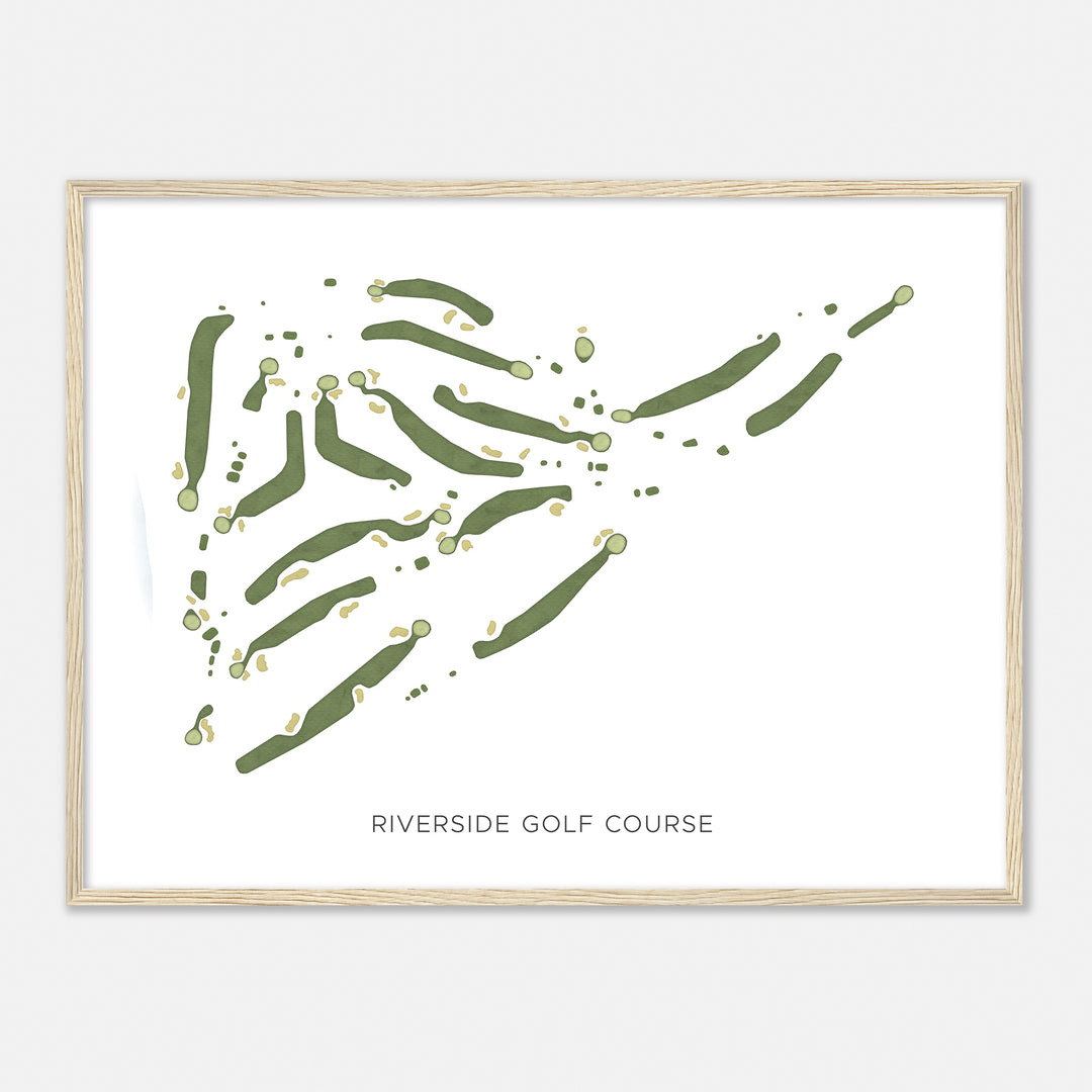 Print of Riverside Golf Course Modern Map