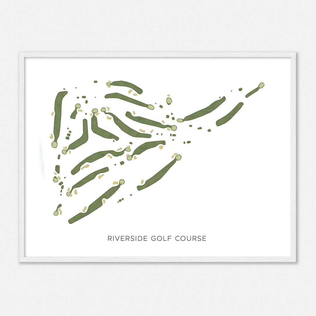 Print of Riverside Golf Course Modern Map