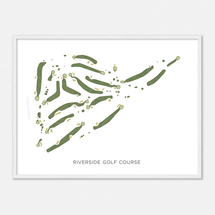 Print of Riverside Golf Course Modern Map