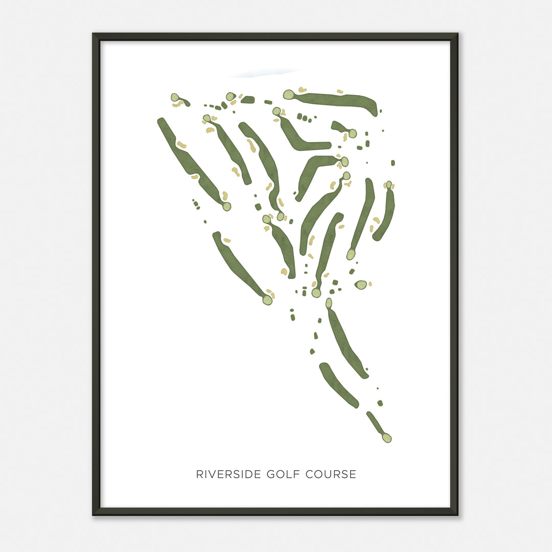 Print of Riverside Golf Course Modern Map