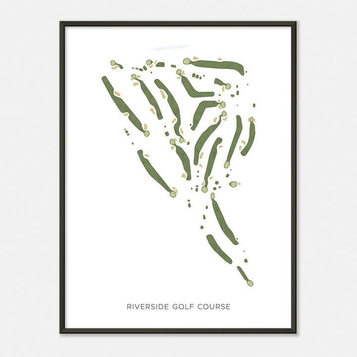 Print of Riverside Golf Course Modern Map