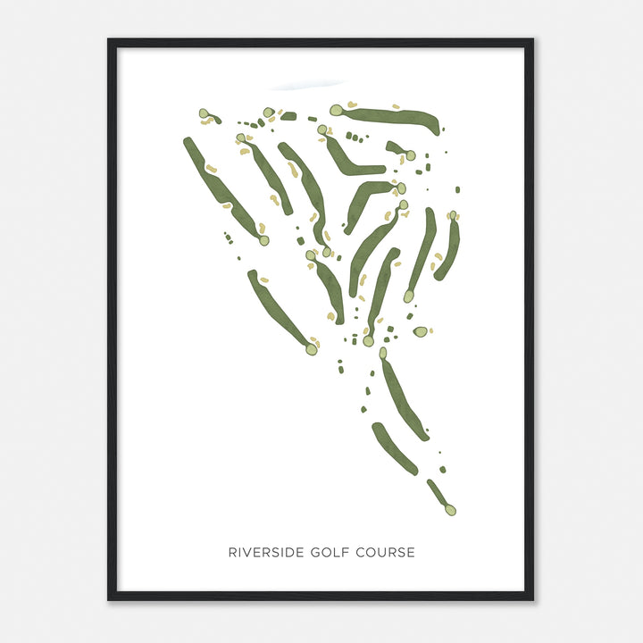Print of Riverside Golf Course Modern Map