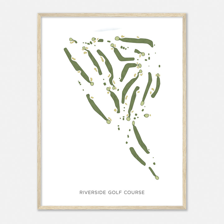 Print of Riverside Golf Course Modern Map