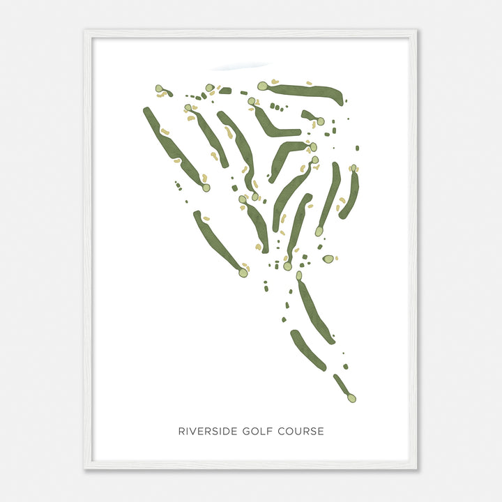 Print of Riverside Golf Course Modern Map