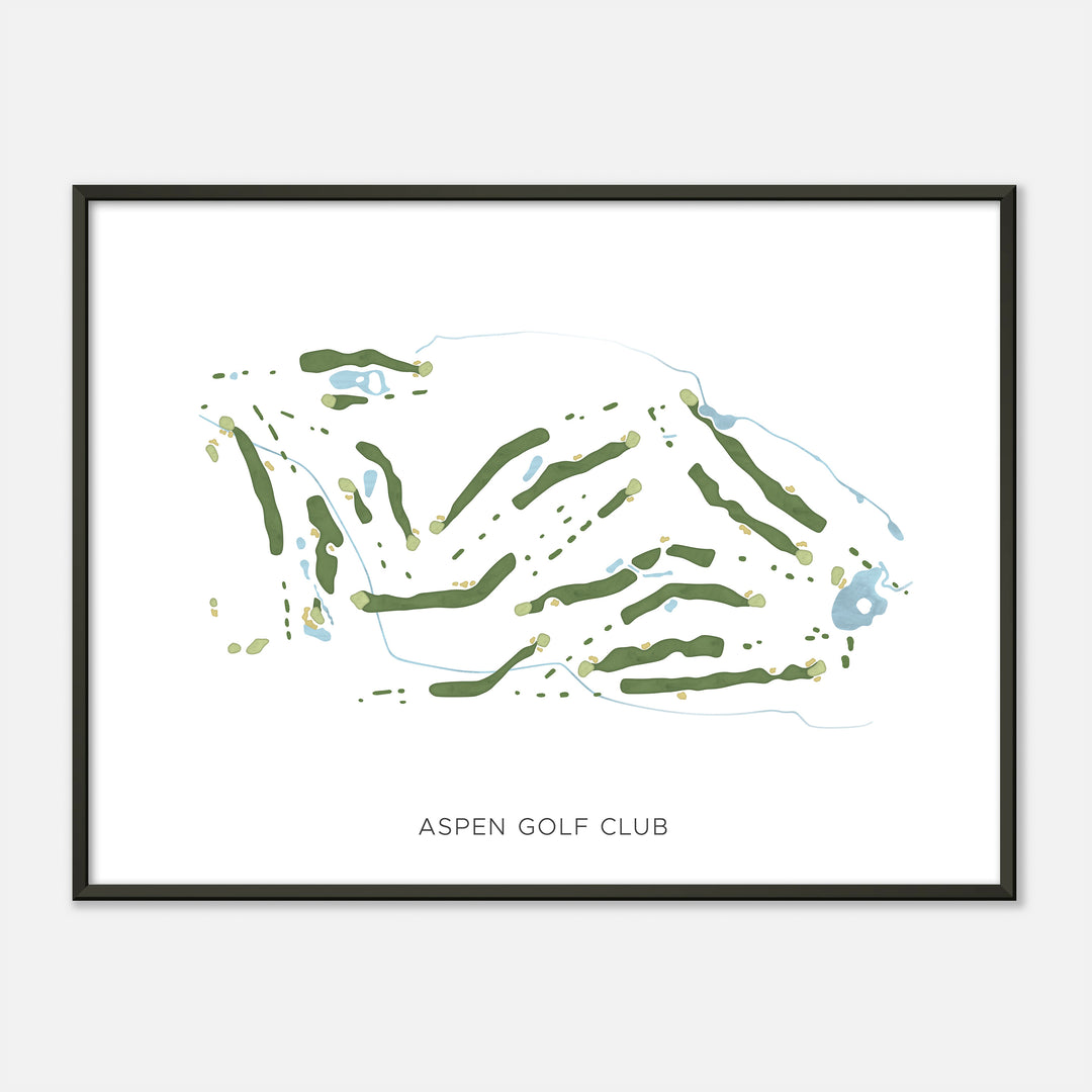 Print of Aspen Golf Club Modern Map