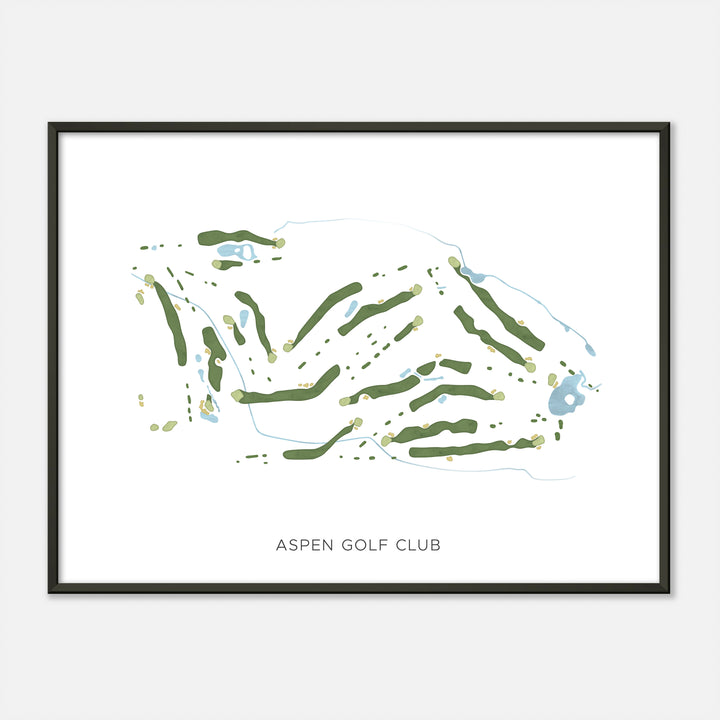 Print of Aspen Golf Club Modern Map