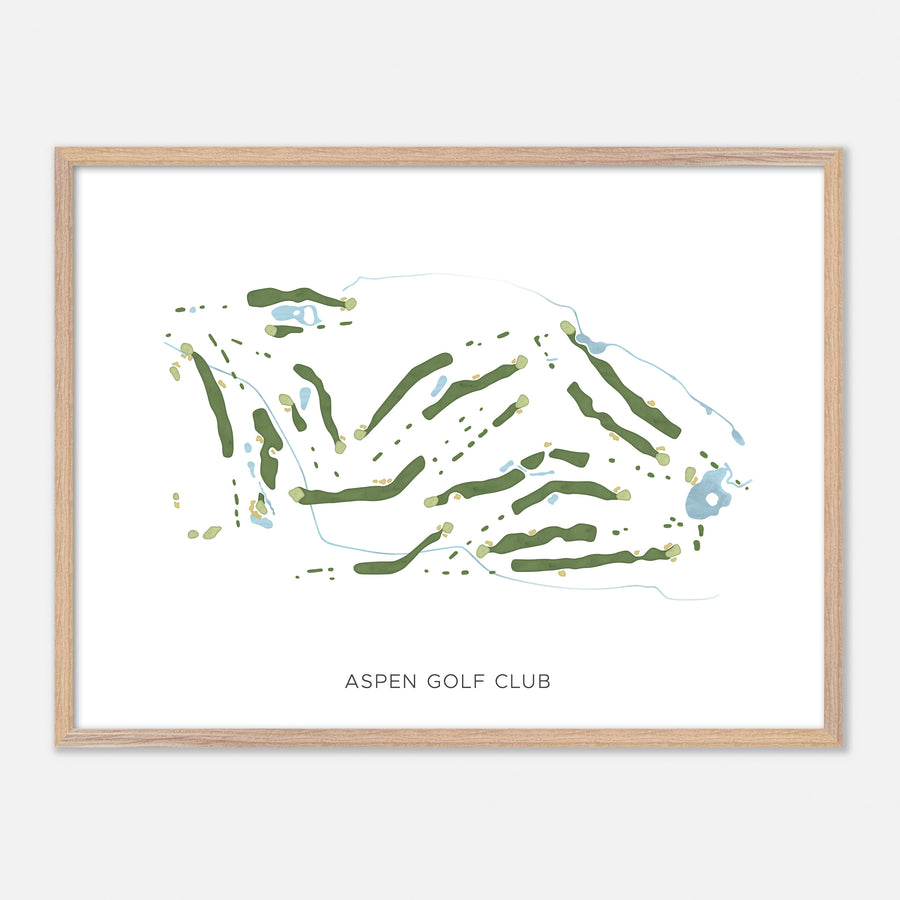 Print of Aspen Golf Club Modern Map