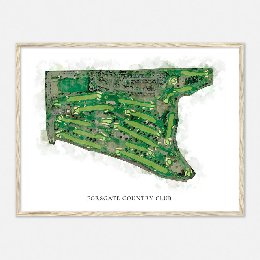 Print of Forsgate Country Club Classic Map