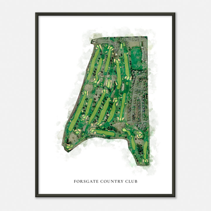 Print of Forsgate Country Club Classic Map