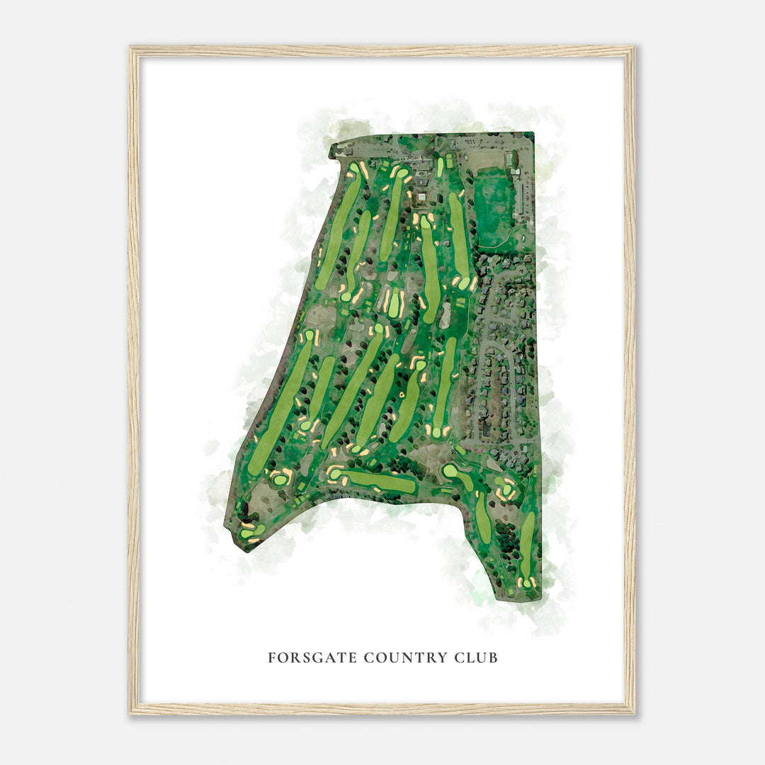 Print of Forsgate Country Club Classic Map