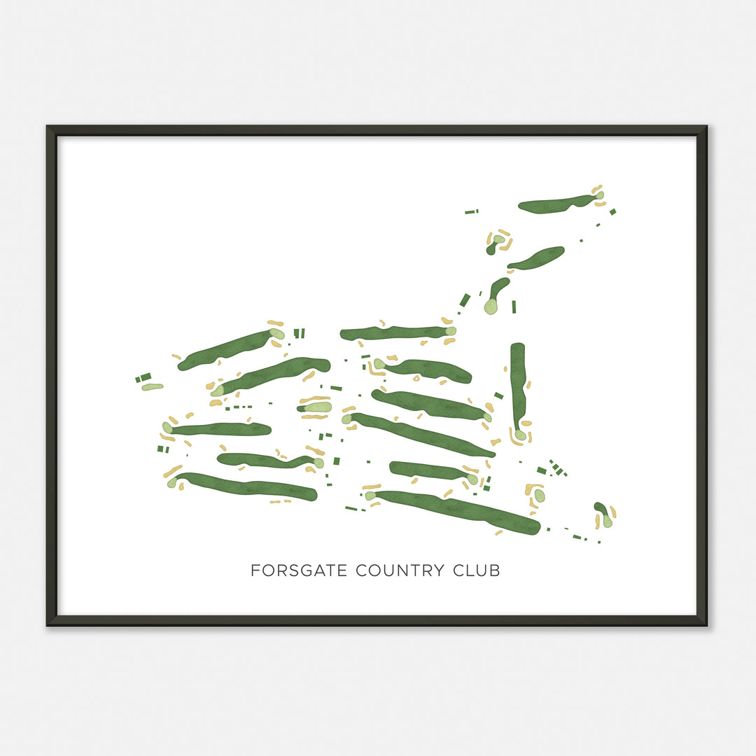 Print of Forsgate Country Club Modern Map