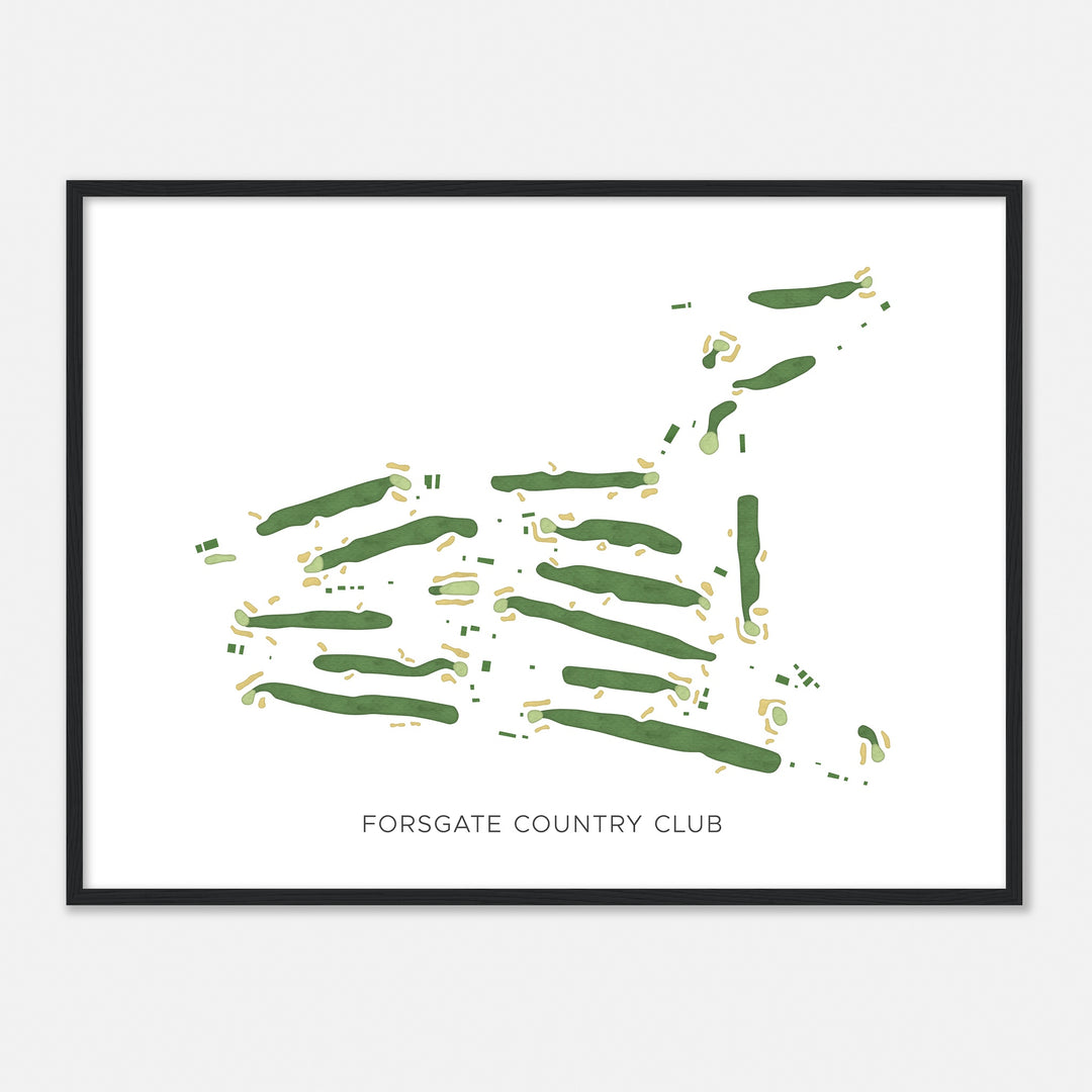 Print of Forsgate Country Club Modern Map