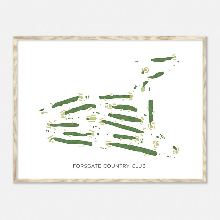 Print of Forsgate Country Club Modern Map