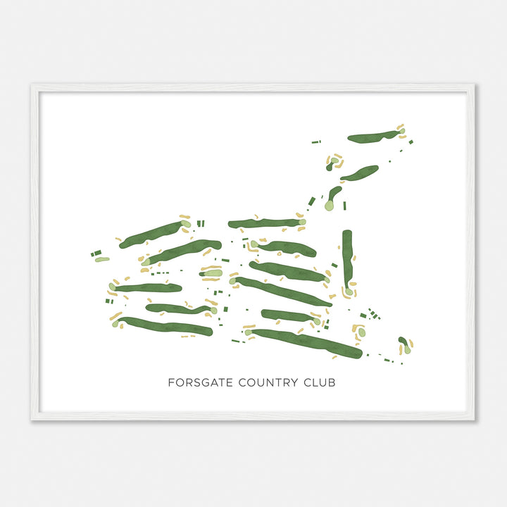 Print of Forsgate Country Club Modern Map