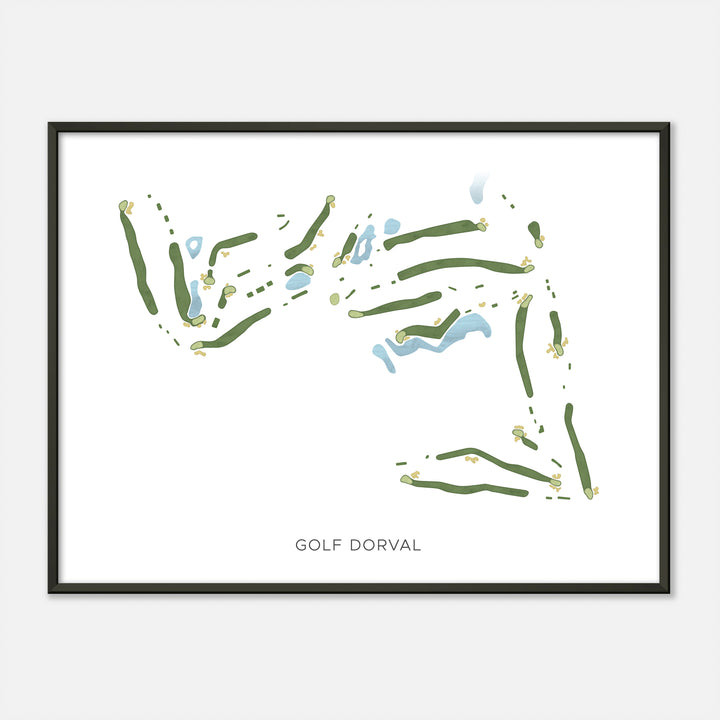 Print of Golf Dorval Modern Map