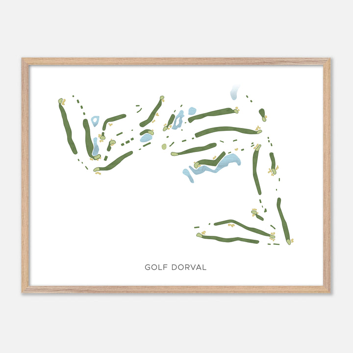 Print of Golf Dorval Modern Map