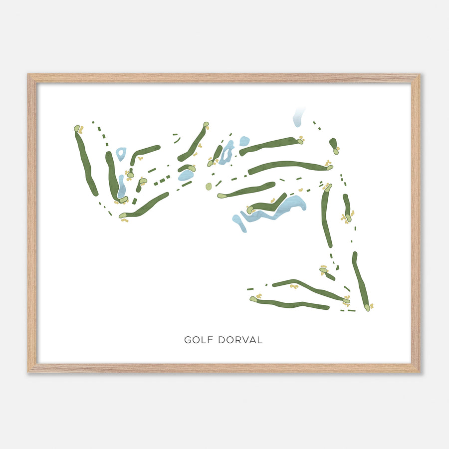 Print of Golf Dorval Modern Map