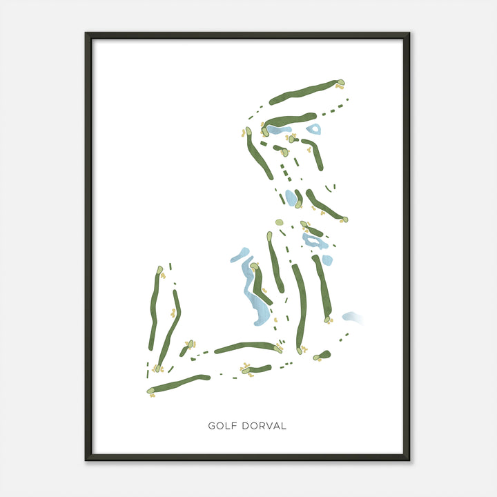 Print of Golf Dorval Modern Map