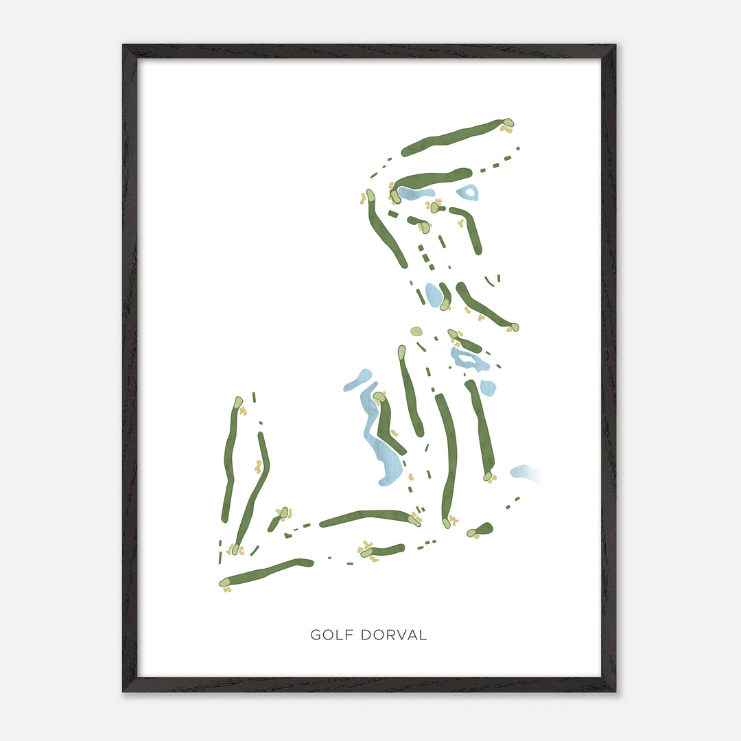Print of Golf Dorval Modern Map
