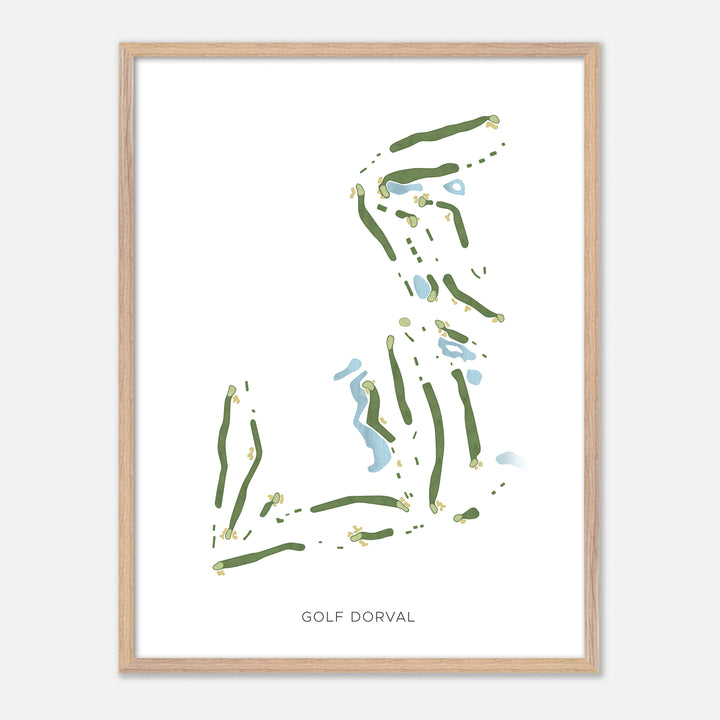 Print of Golf Dorval Modern Map