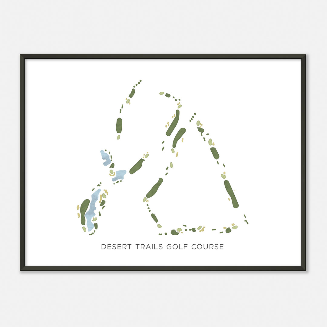 Print of Desert Trails Golf Course Modern Map