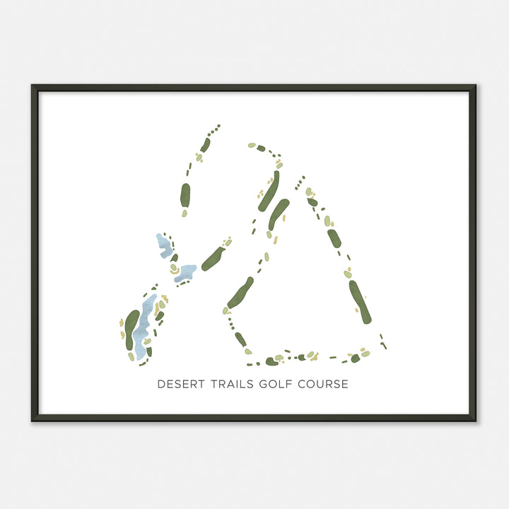 Print of Desert Trails Golf Course Modern Map