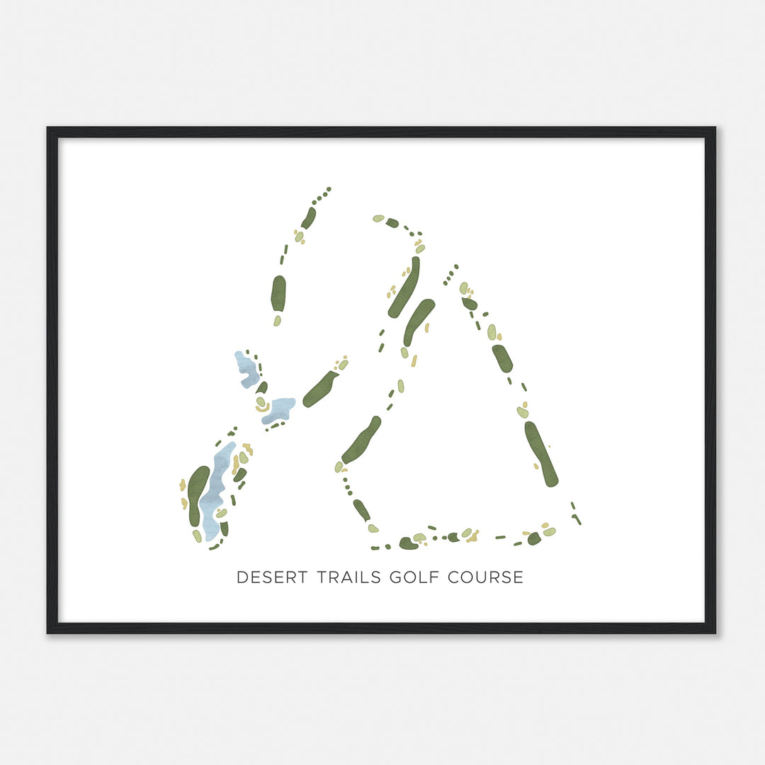 Print of Desert Trails Golf Course Modern Map
