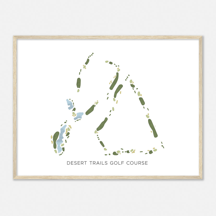 Print of Desert Trails Golf Course Modern Map