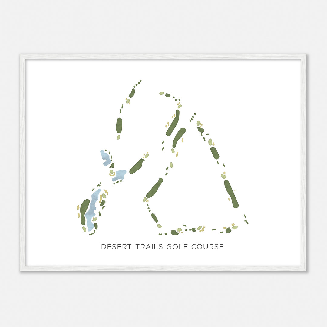 Print of Desert Trails Golf Course Modern Map