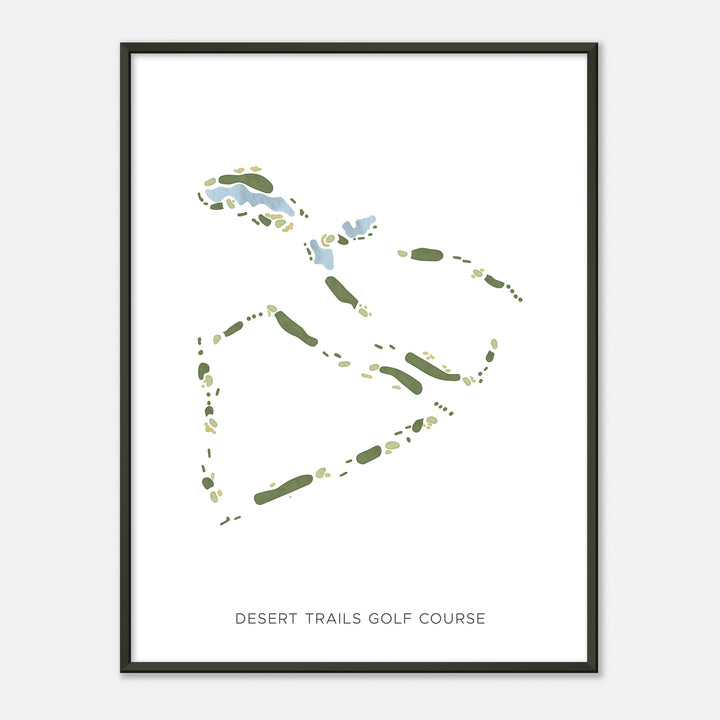 Print of Desert Trails Golf Course Modern Map