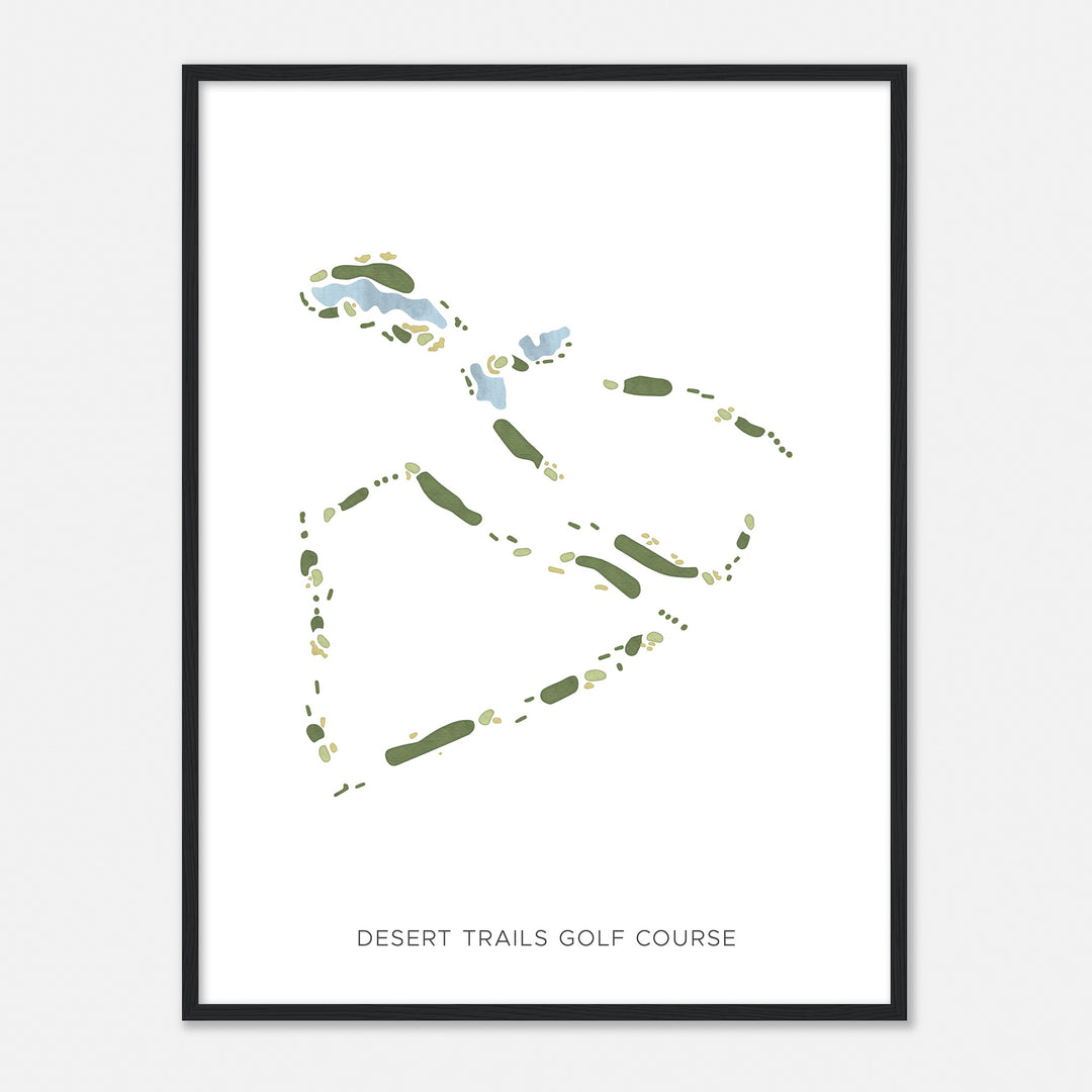 Print of Desert Trails Golf Course Modern Map