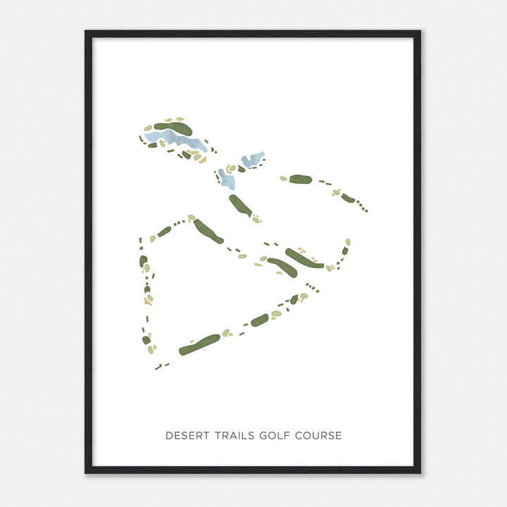 Print of Desert Trails Golf Course Modern Map