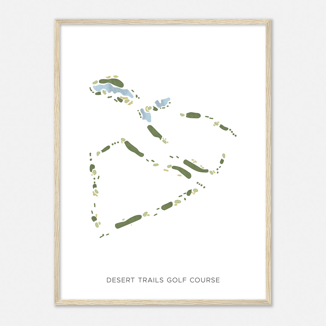 Print of Desert Trails Golf Course Modern Map