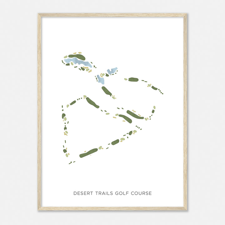 Print of Desert Trails Golf Course Modern Map