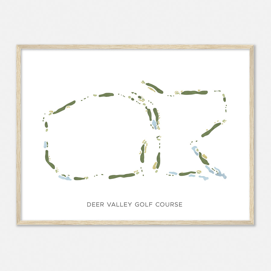 Print of Deer Valley Golf Course Modern Map