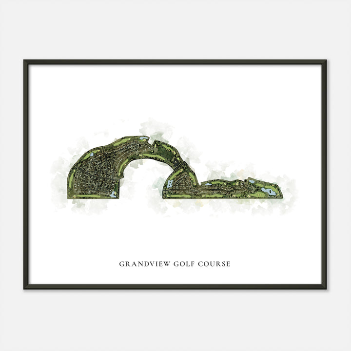 Print of Grandview Golf Course Classic Map