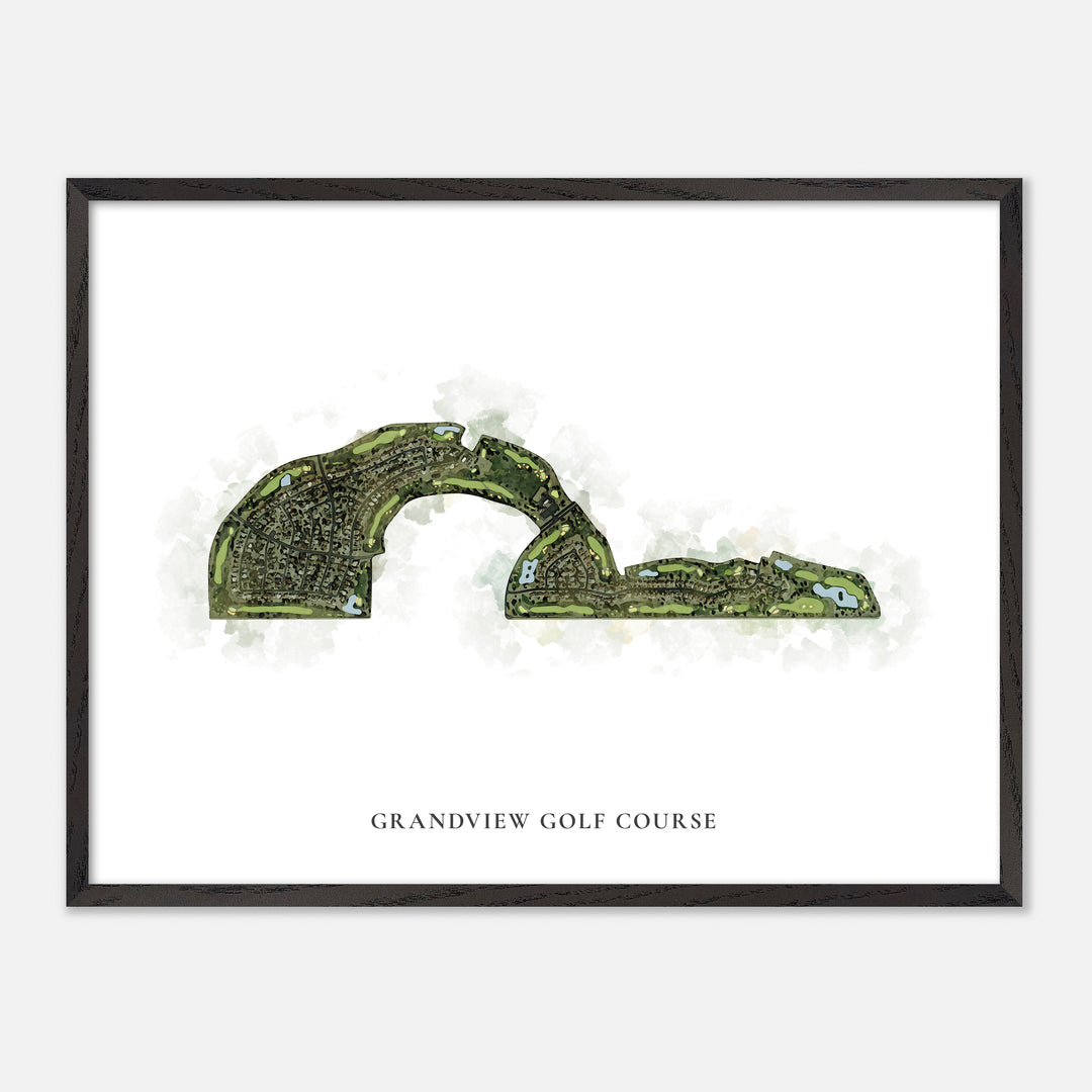Print of Grandview Golf Course Classic Map