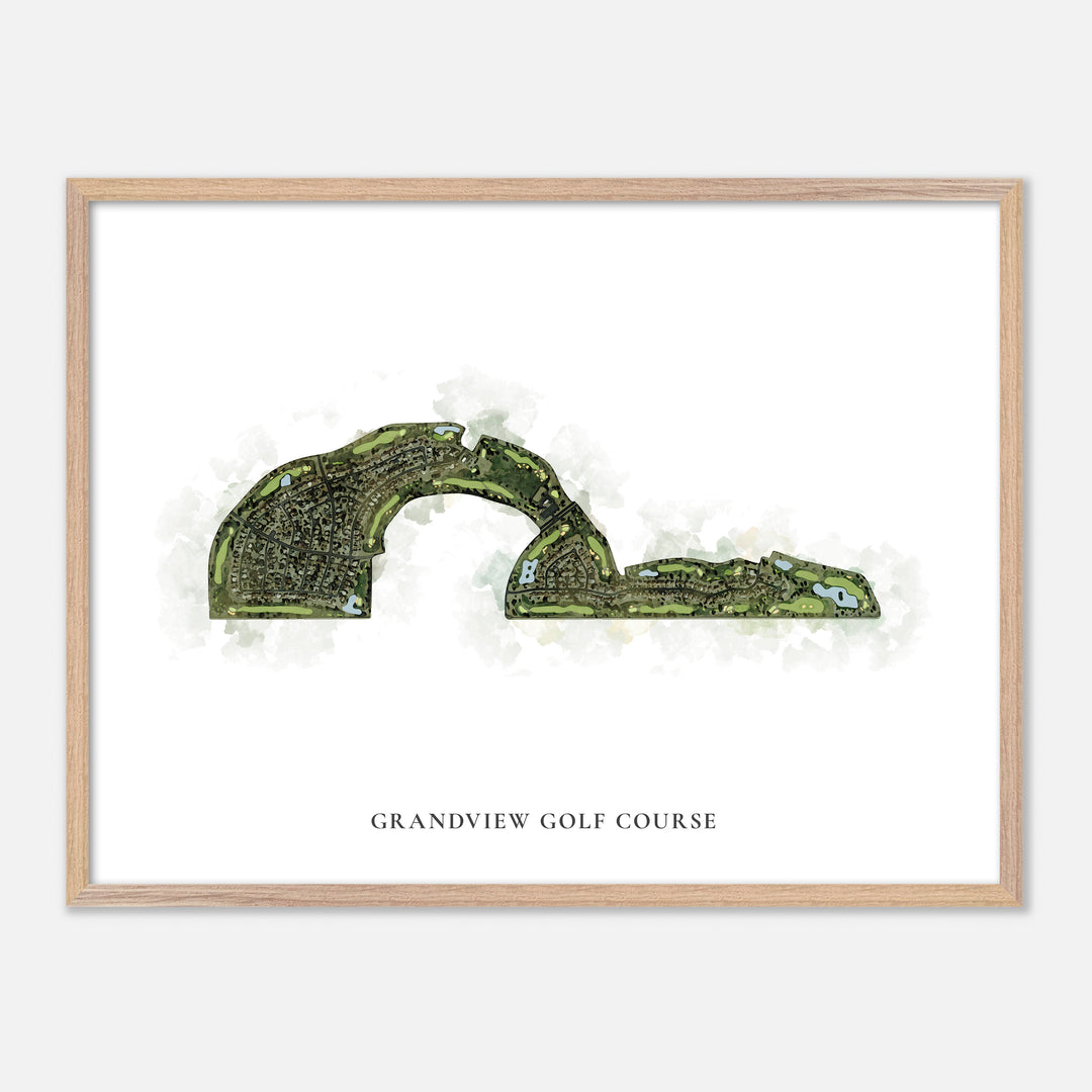 Print of Grandview Golf Course Classic Map
