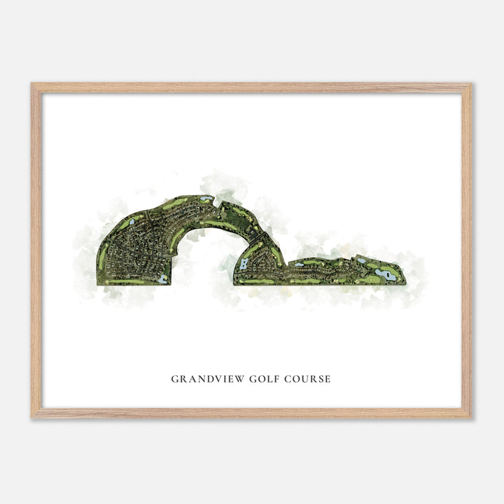 Print of Grandview Golf Course Classic Map
