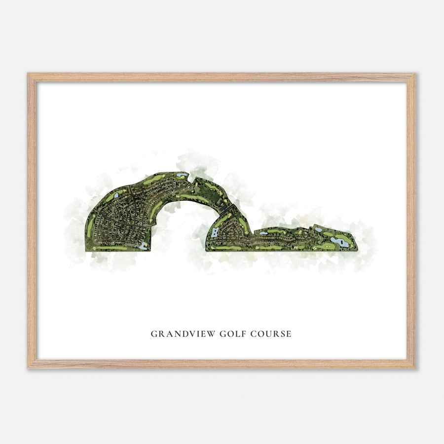 Print of Grandview Golf Course Classic Map