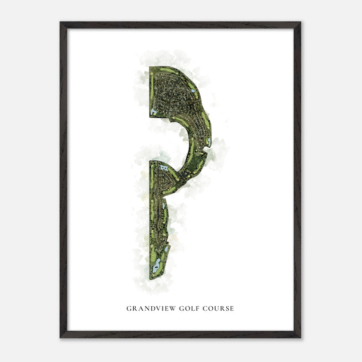 Print of Grandview Golf Course Classic Map