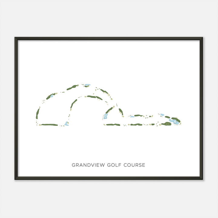 Print of Grandview Golf Course Modern Map