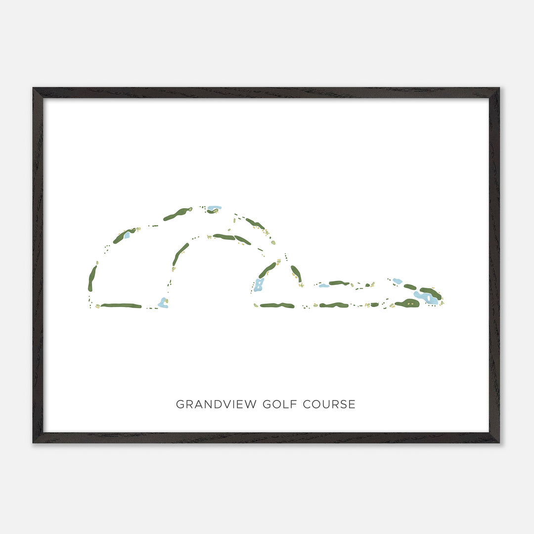 Print of Grandview Golf Course Modern Map