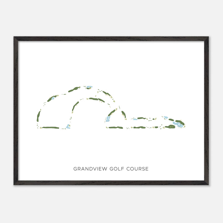 Print of Grandview Golf Course Modern Map